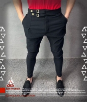 شلوار پارچه ای کمر سگک