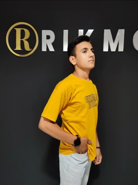 تیشرت شیکاگو رنگ زرد مردانه