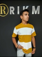 تیشرت رینگری رنگ خردلی مردانه