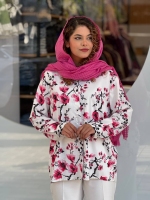 شومیز شکوفه دکمه مخفی