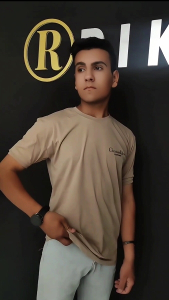 تیشرت بیسیک رنگ کرم مردانه