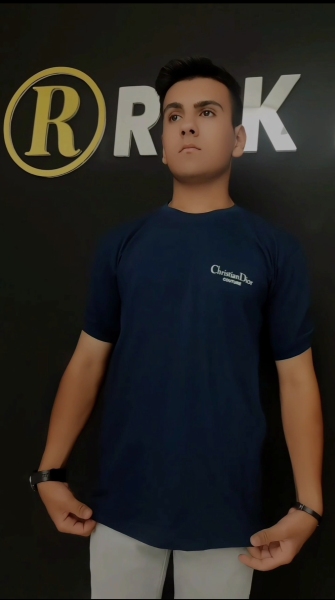 تیشرت بیسیک رنگ سرمه ای مردانه