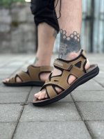 صندل مردانه سایز بزرگ SAHAND قهوه ای روشن