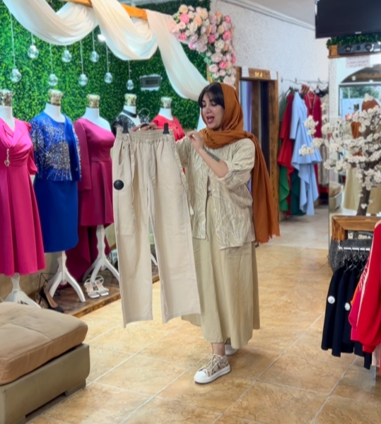 شلوار بگ لینن