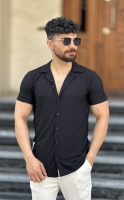 پیراهن مراکشی پارچه زنبوری مشکی