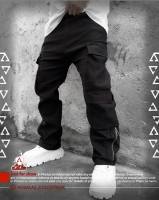 کارگو 8 جیب مشکی دمپازیپ