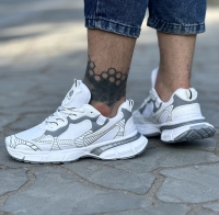 کتونی حراجی اسپرت Balenciaga 3XL سفید طوسی