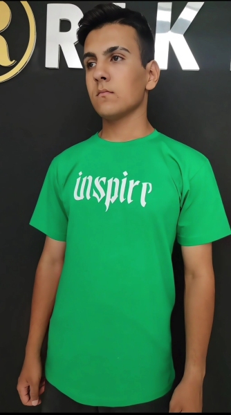 تیشرت پیش و پشت چاپ سبز مردانه