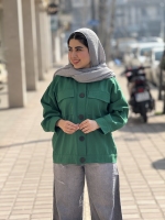 مانتو آستین پیله_ دکمه مشکی