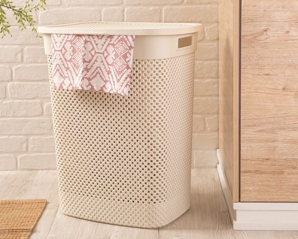 سبد رخت دربدار بلند طرح بافت