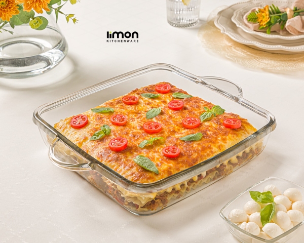 تابه چهارگوش شیشه ای 3 لیتر