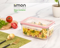 ظرف شیشه ای مستطیل 1.5 لیتر
