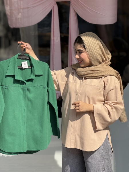مانتو لینن آستین پاگون