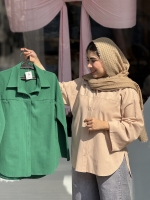 مانتو لینن آستین پاگون