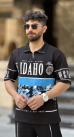 تیشرت idaho 2 نخ مشکی