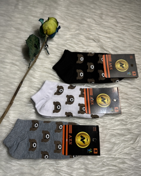 جوراب مچی طرح خرس دخترانه