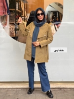 بارانی یقه دوبل کوتاه