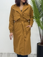 مانتو پاییزه بلند جلیقه دکمه