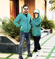 سویشرت بارونی استر دار پارچه سیلیکنی