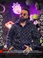 پیراهن تدی پشمی لویی وی سرمه ای