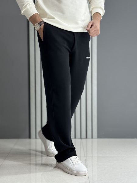 شلوار اسلش مشکی ضخیم ( کمر کش قد 110سانت )