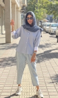مانتو راه راه بغل هلال