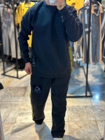 ست Reebok بغل دکمه پارچه فوتر ضخیم رنگ مشکی سبز