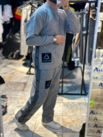 ست Reebok بغل دکمه پارچه فوتر رنگ طوسی روشن