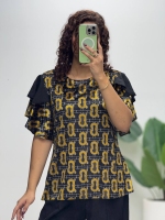 شومیز آستین کوتاه حلزونی