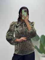 شومیز ارگانزا توپی پفی