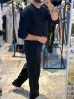 ست پارچه گلکسی دورس و شلوار رنگ مشکی