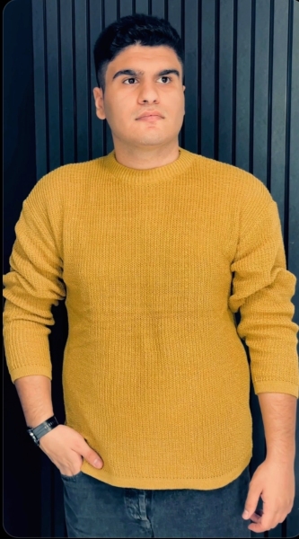 بافت یقه گرد مردانه