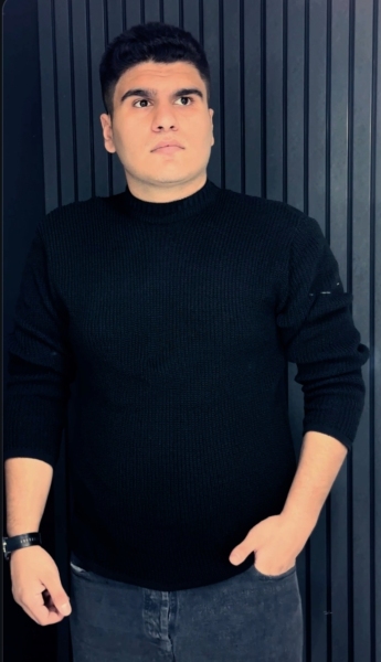 بافت یقه گرد مردانه