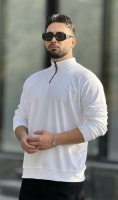 نیم زیپ Zhakard سفید
