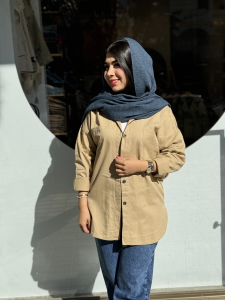 کت کتان بغل هلال پلین