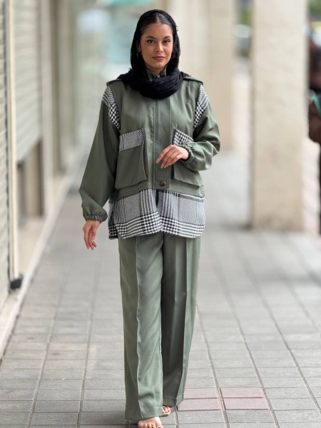 ست سوییشرت شلوار کتان