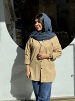 کت کتان بغل هلال پلین