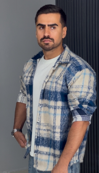 کت پشمی پارچه وارداتی ابی 01