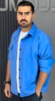 کت پشمی پارچه وارداتی ابی