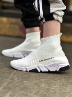ست کتونی حراجی جورابی ساقدار BALENCIAGA سفید
