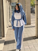ست بغل هلال شلوار خطی