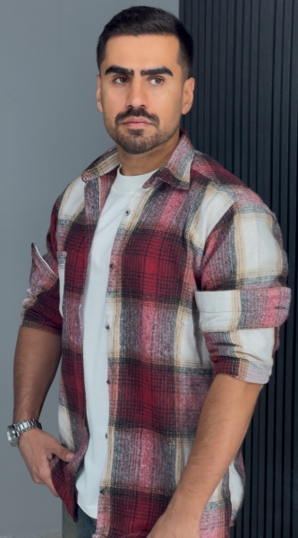 پیراهن پشمی زرشکی