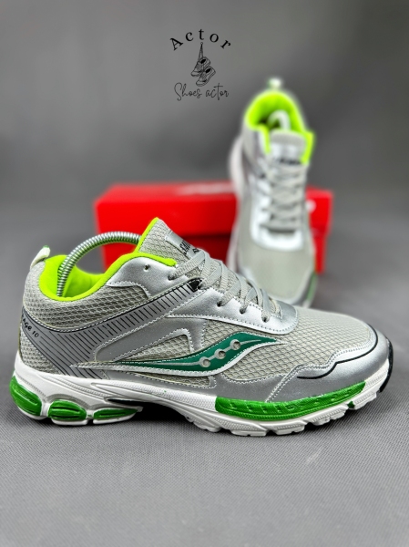 کتونی اسپرت ساکونی نقره ای سبز