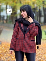 کت یقه مخمل چهارخونه