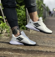 کتونی اسپرت 3خط Adidas سفید مشکی