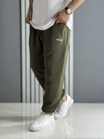 شلوار جاگر میله ای سبز ( قد 100 سانت )