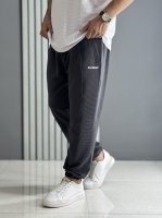 شلوار جاگر میله ای طوسی ( قد 100 سانت )