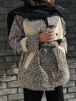 ترنچ کت کتان آستردار پلنگی