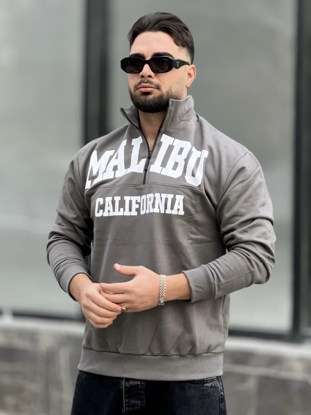دورس نیم زیپ Malibu خاکستری