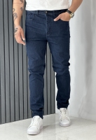 شلوار جین راسته ابی سرمه ای